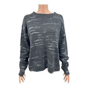 Max Studio Marled Charcoal Crewneck Sweater NWT